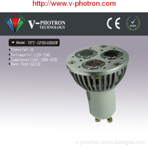 Gu10 Long Lifetime Spot Light 6W